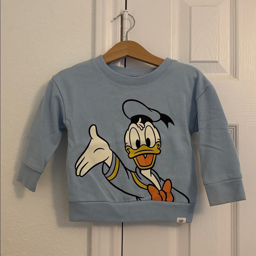 GAP Light Blue Disney “Donald Duck” Sweatshirt